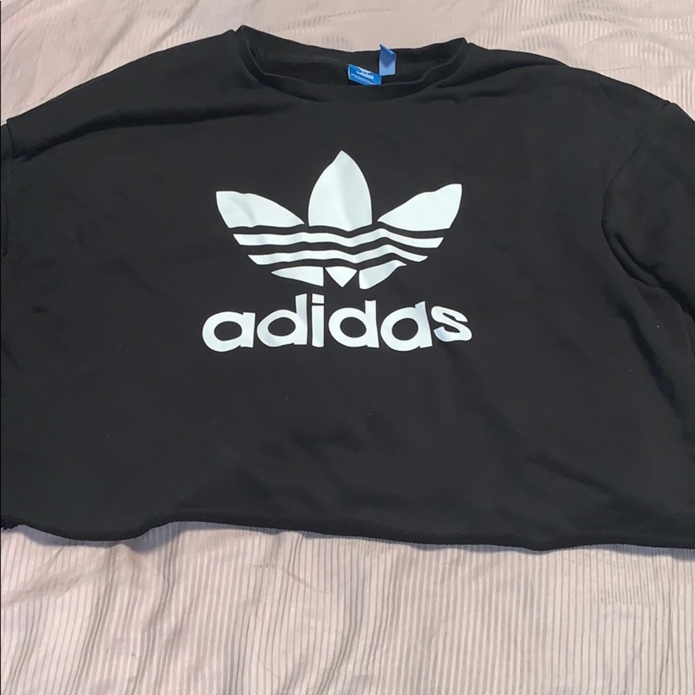 cropped Adidas crew neck